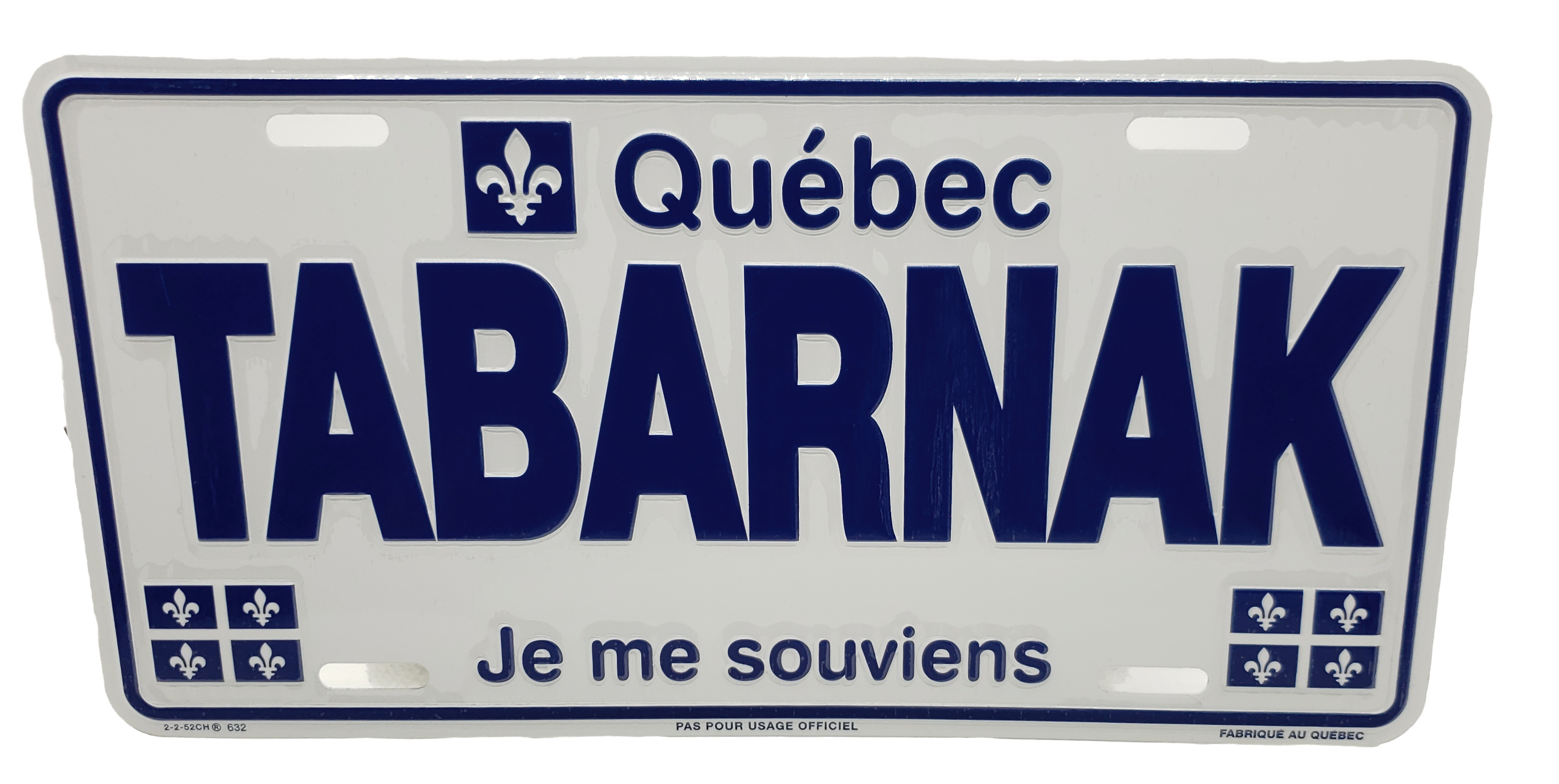 License Plate TABARNAK – montreal Souvenir voila