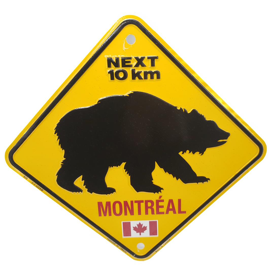 License Plate  MONTREAL NEXT 10KM BEAR