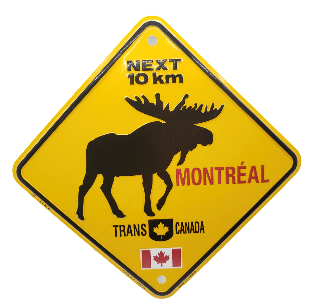 License Plate  MONTREAL NEXT 10KM MOOSE