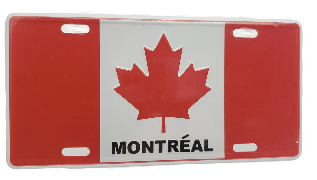 License Plate MONTREAL-Canada Flag