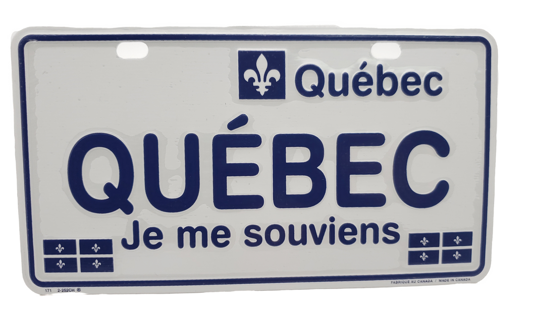 License Plate Quebec Je me souviens