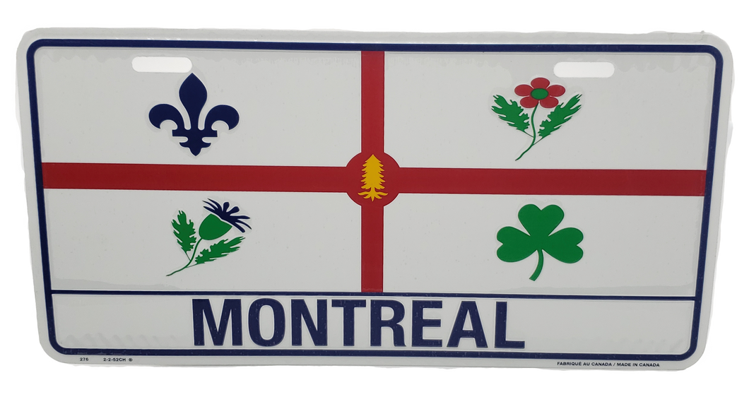 License Plate MONTREAL Flag