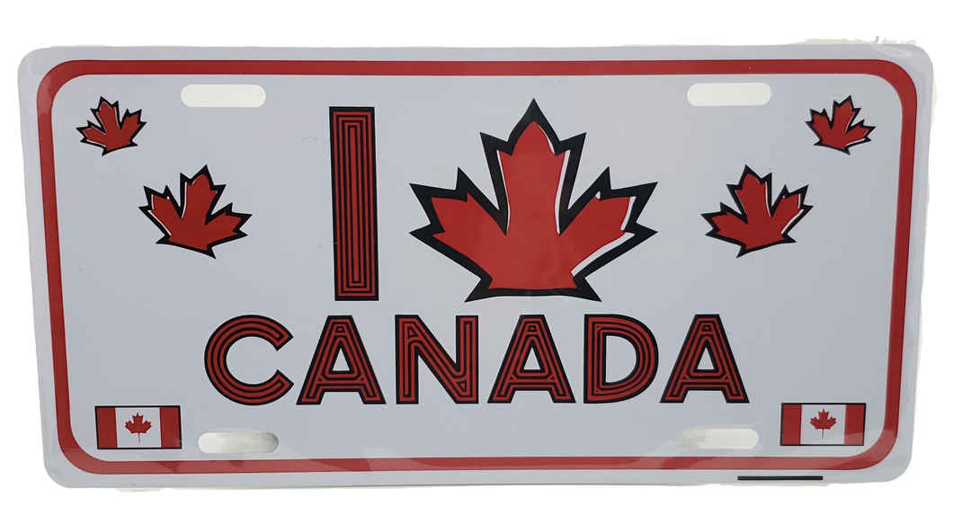 License Plate Canada maple leaves