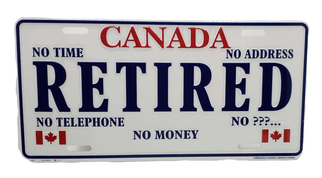 License Plate Canada RETIRED