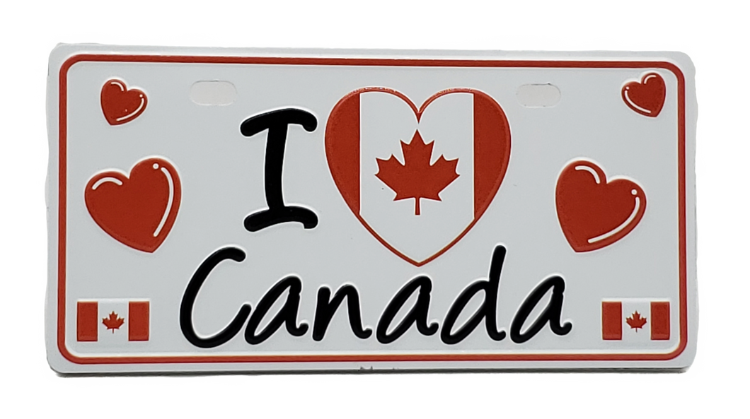 Magnet I LOVE CANADA  License Plate