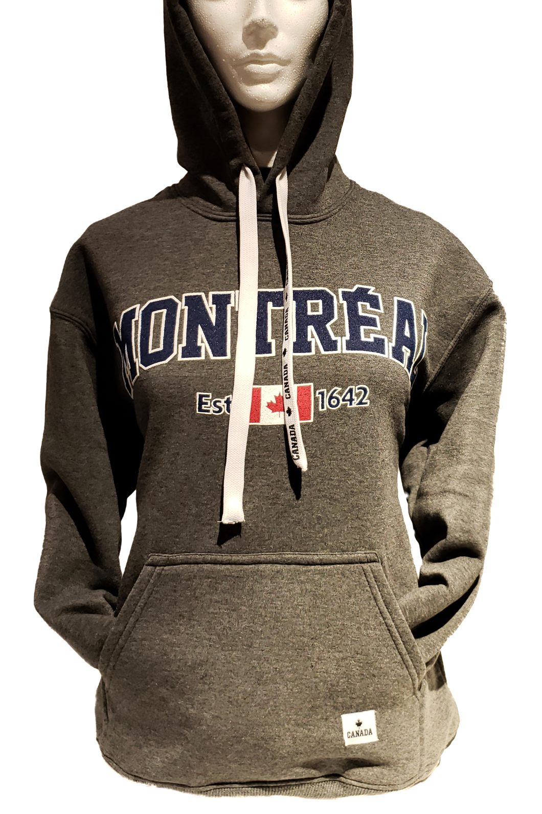 Hoodie montreal charcoal-adult/unisex